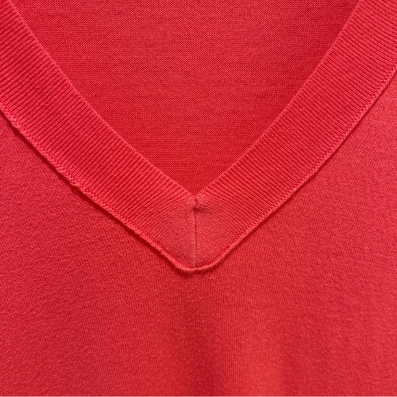 J Crew Womens Sweater Salmon Long Sleeve V Neck Cotton Summer Medium RN77388 - Picture 3 of 12